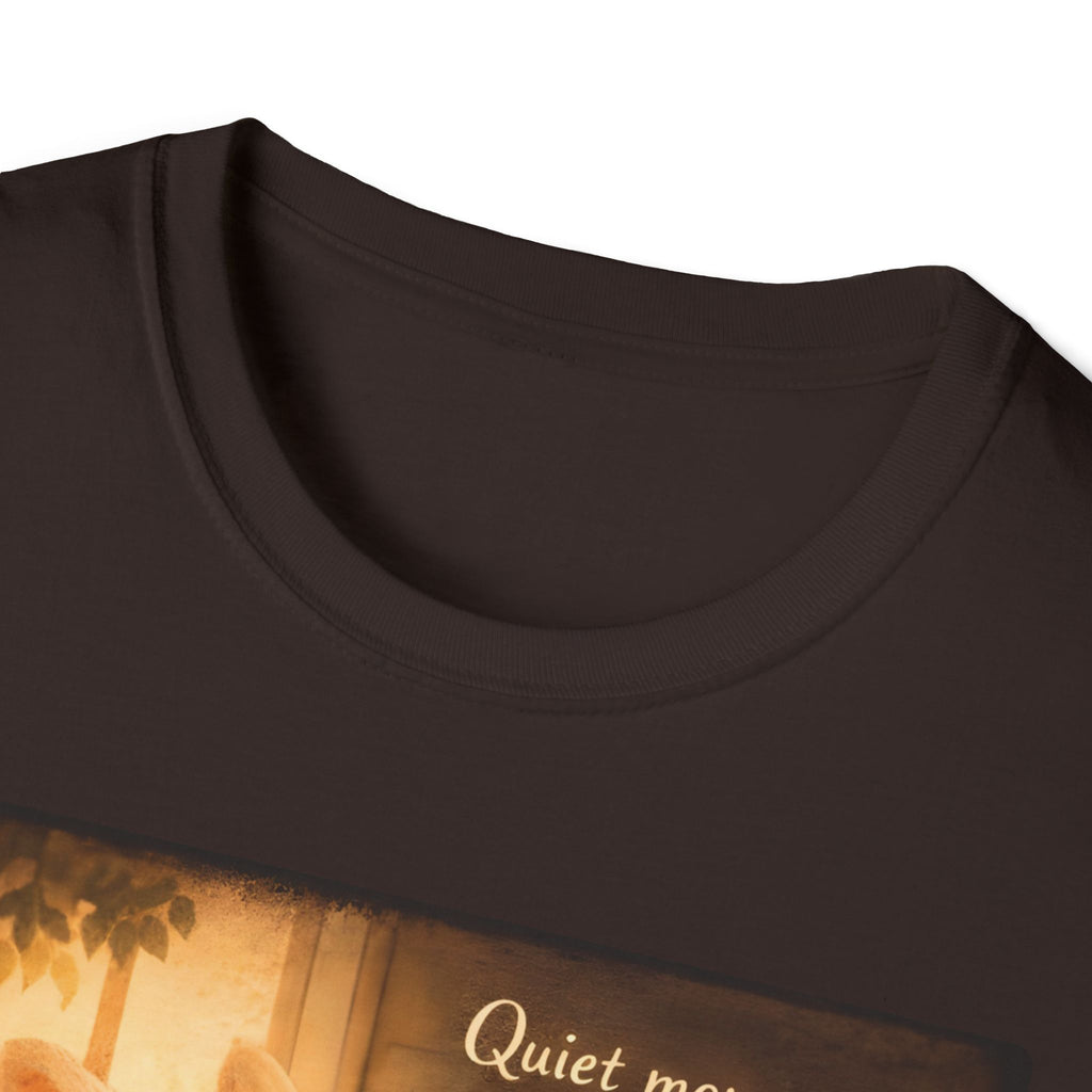 Cozy Bunny Reading T-Shirt — "Quiet moments are deeply healing"