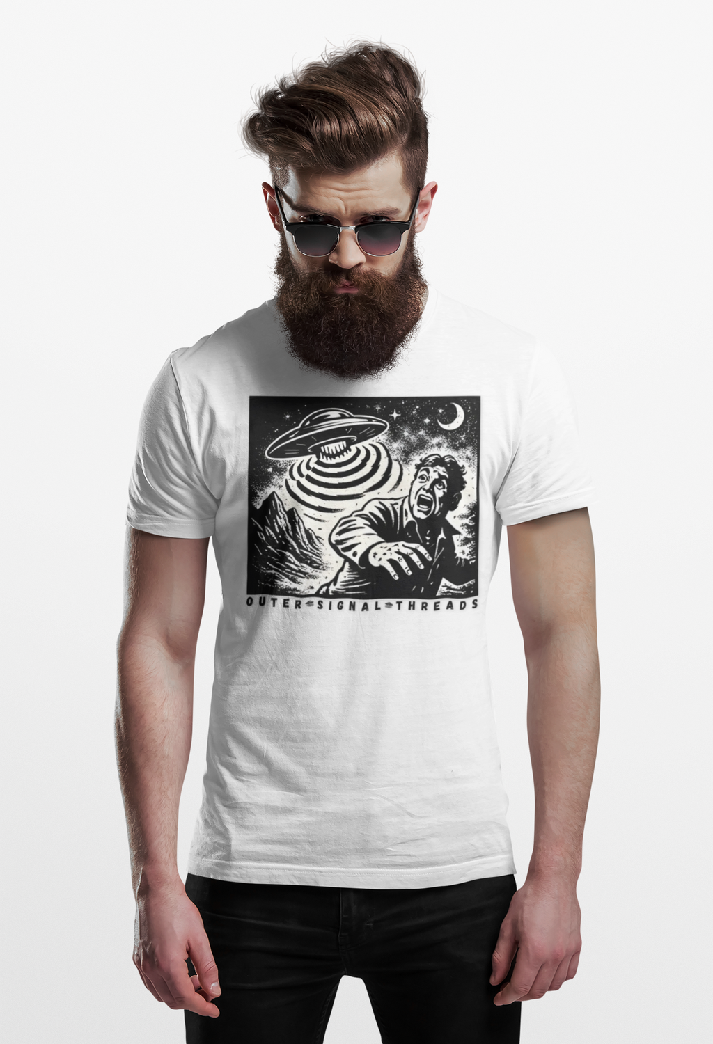Cosmic Abduction Graphic Tee — 'Outer Signal Threads' Alien UFO T‑Shirt