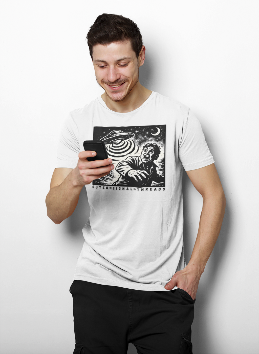 Cosmic Abduction Graphic Tee — 'Outer Signal Threads' Alien UFO T‑Shirt