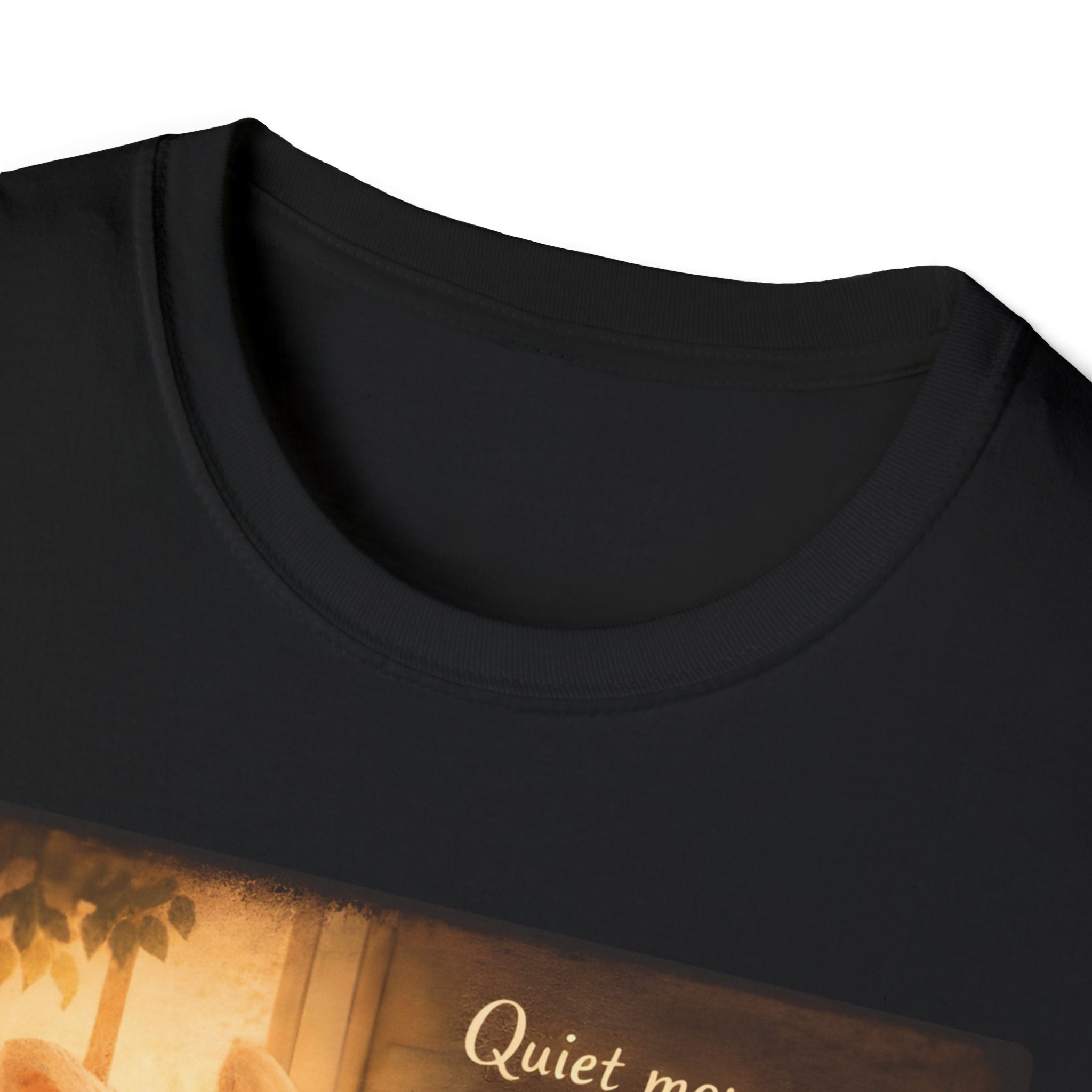 Cozy Bunny Reading T-Shirt — "Quiet moments are deeply healing"